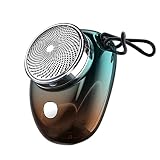 Mini Rasierer,Mini ShaveTragbarer Elektrorasierer Type C,Nass und Trockenrasierer USB Wiederaufladbare Wasserdicht,Tragbarer Rasierer Im Taschenformat für Auto,Reisen (Grün+Braun)