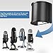 Microphone Pop Filter for Blue Yeti,PEMOTech [Upgraded Three Layers] Metal Mesh & Foam & Etamine Layer Microphone Windscreen Cover Handheld Mic Shield Mask