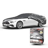 Einfach zu montieren - Die witterungsbeständige Abdeckung Auto Winter kann ganz einfach und schnell montiert werden. Nach Überziehen sorgen robuste Gummibänder und elastische, verstärkte Nähte für eine optimale Passform der Auto Garage. Ein breiter Gurt in der Mitte der Auto Schutzhülle und verstärkte Schnappverschlüsse sorgen auch bei starkem Wind und widrigen Wetterverhältnissen für bombenfesten Halt!