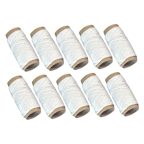 DOITOOL 20 Rolls Sausage Parcel String Meat Packaging Tool Cotton Rope Good Elasticity Butcher Twine 20m/roll Kitchen Cooking Twine White