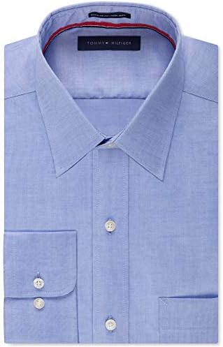 Tommy Hilfiger Men's Regular Fit Non Iron Solid Dress Shirt - Ama...