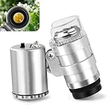 JUOIFIP 60X Juwelier Lupe mit Licht Mini Mikroskop,Taschenmikroskop Edelsteinelupe mit LED/UV Licht Trichome Lupe Handy Mikroskop Vergrößerungsglas für Enge Arbeit, Schmuck,Münzen,Briefmarken