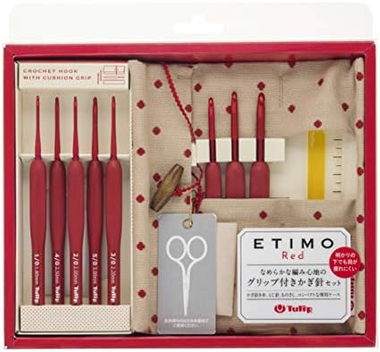 （16:00時点） かぎ針 『ETIMO Red(エティモレッド) かぎ針セット 赤』 編み針 Tulip チューリップ TED001