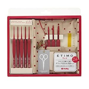 かぎ針 『ETIMO Red(エティモレッド) かぎ針セット 赤』 編み針 Tulip チューリップ TED001" 