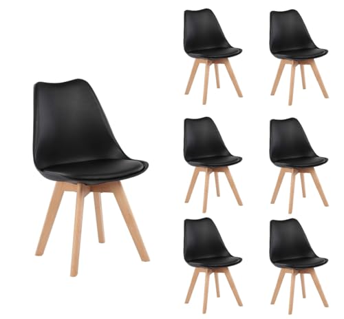 Sillas Comedor Negras Pack 6 Marca Endormir