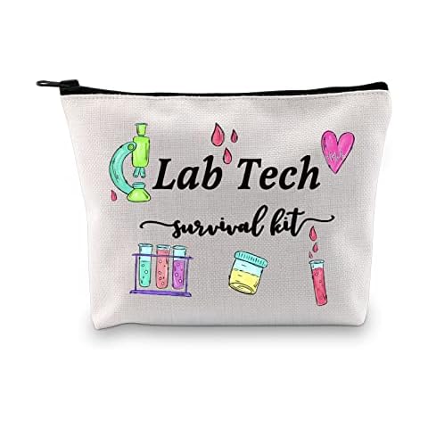 GJTIM Lab Tech Survival Kit Lustiges Labor Woche Labor Tech Geschenk Labor Techniker Zipper Pouch Makeup Bag, Survival Lab Tech Tasche, Medium Cover