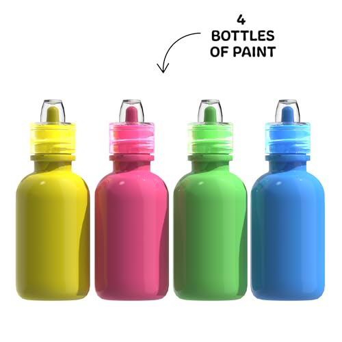 Discovery 3D Neon Spin Motorized Art Station Includes Spin Machine, 3D Glasses, Paints, Templates, Paper | Arts and Crafts for Kids | Supplies Painting Set Activity Kit for Boys & Girls - Image 10