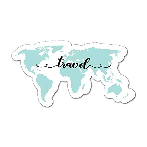 Travel World map Blue Adventure Explore Car Sticker Decal