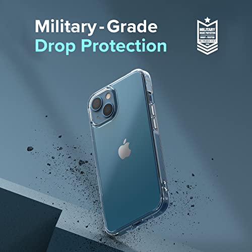 【Ringke】iPhone13 mini 用 ケース ストラップホール付き 全透明 [米軍MIL規格取得] スマホケース 滑り止め 落下防止 カバー Qi 充電 Fusion - Clear
