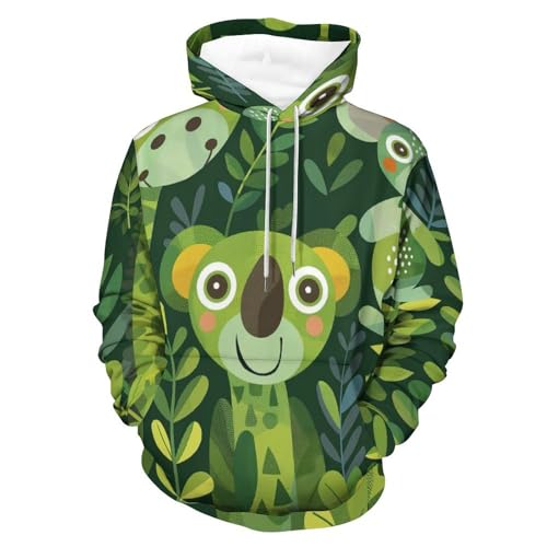 Sweat à capuche Koala Vert Girafe sweat à manches longues taille S