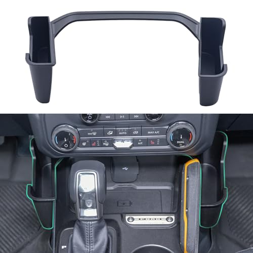 TOPINSTALL Gear Shifter Organizer - Compatible with 2021-2025 Ford Bronco, Center Console Gear Side Storage Box Tray Interior Accessories for Bronco 2/4-Door