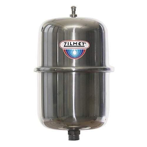 Zilmet ZS8 Inline Stainless Steel Expansion Tank, 2.1 Gallon Capacity