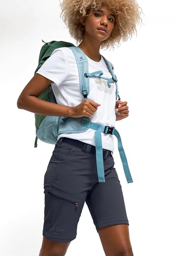 MAIER Damen ZippOff-Wanderhose Nata dunkelblau Größe 34 (kurz) 233003
