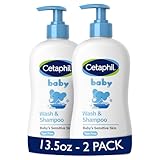 Cetaphil Baby Wash & Shampoo, 13.5oz Pack of 2, Hypoallergenic, Gentle Enough for Everyday Use, Soap Free