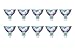 *10 pcs* MR16 75W 12V Halogen Flood Reflector Light Bulbs EYC 75-Watt Lamp