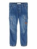 wollhosen damen nachhaltige Cargo Hose NAME IT Jungen NMMROMEO DNMATORAS 2502 Cargo Pant Cargohose, Medium Blue Denim, 104