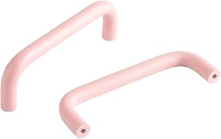 5-Pack Pink Curved Cabinet Handles, 3.8 Inch