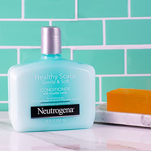 Neutrogena Gentle & Soft Healthy Scalp Conditioner For Sensitive Scalp & Lightweight Moisture, With Micellar Water, Ph-Balanced, Paraben & Phthalate-Free, Color-Safe, 12Oz #TOP7