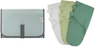 Comfy Cubs Portable Diaper Changing Pads and Swaddle Blanket Baby Girl/Boy Easy Adjustable Bundled - Pack of 3