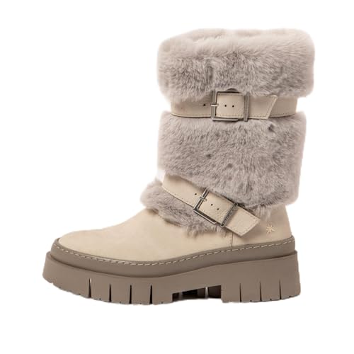 Art Para Mujer. 119681124003_017 Botas De Piel 1968 Amberes Beige (41), Plano, Cremallera, Casual