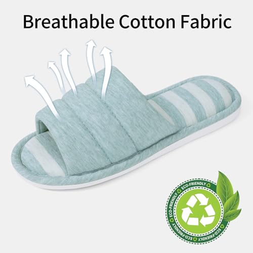 SheValues Open Toe House Slippers for Women & Men – Memory Foam Bedroom Shoes angle 3