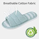 shevalues Open Toe House Slippers for Women Men Soft Cotton Indoor Shoes Memory Foam Slip On bedroom Slippers - Image 3