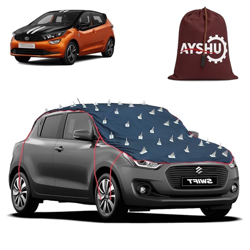 Image of AYSHU Water-Resistant Spike Car Cover for Tata Altroz - Protects from Dogs, Monkeys, Dust, Sunlight & UV - Full Roof Universal Fit