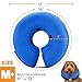 BENCMATE Protective Inflatable Collar for Dogs and Cats - Soft Pet Recovery Collar Does Not Block Vision E-Collar (Medium+, Blue)