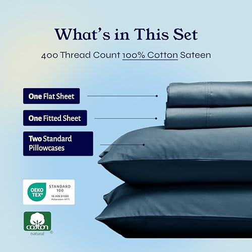 image for California Design Den Full Size Bed Sheets Set - Soft 400 Thread Count