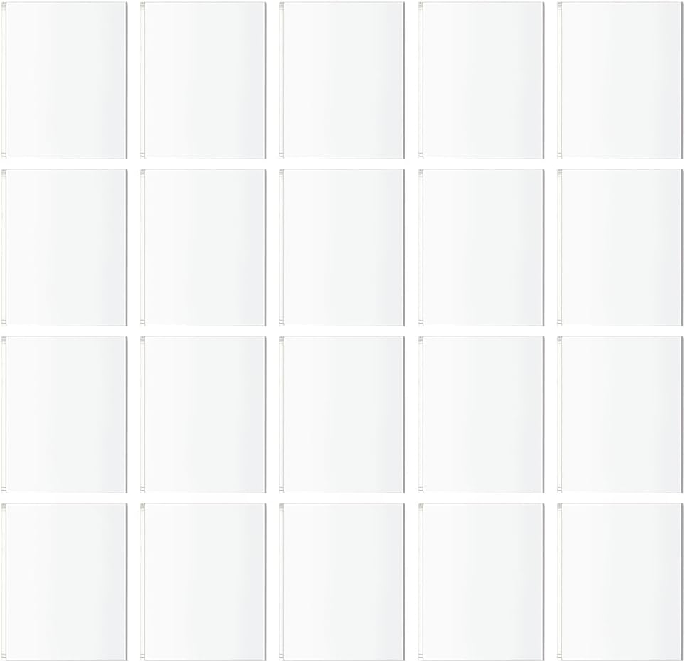 FINGERINSPIRE 20 Pcs 2x2Inch Clear Square Bases Acrylic Model Bases Rectangular Figure Stands Model Display Base for Wargaming Boardgaming and Collectible Figures Gaming Table Game