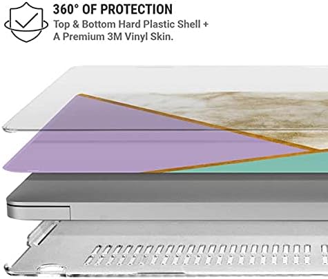 Skinit Case + Skin Compatible with MacBook Pro 15in (2016-19) Originally Designed Angled Marble Design