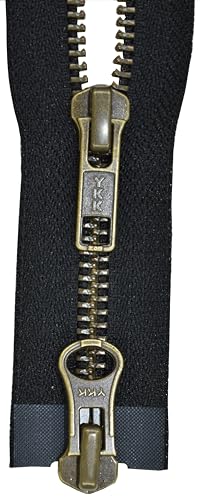 Preisvergleich Produktbild YKK Reißverschluss 2 Wege teilbar schwarz 80 cm Metall Metallzähne
