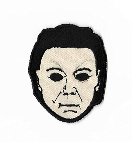 Halloween Patch (3.5 Inch) Embroidered Iron on Badge Applique Michael Myers Mask Horror Movie Souvenir Slasher Costume Resurrection Return