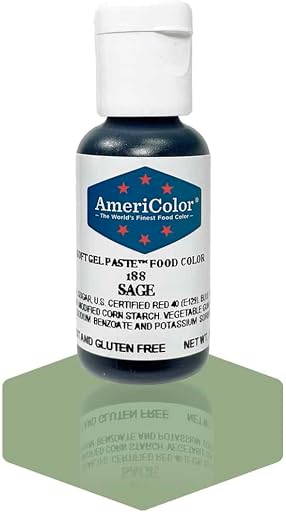 AmeriColor, Sage, 0.75 Ounce Bottle, Soft Gel Paste Food Color