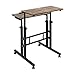 Pattosaey Stand Up Computer Workstations Small Adjustable Desk with Wheels
