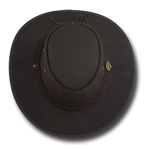 Barmah Hats Drover Oilskin Hat 1050Br - Brown - Medium #TOP3