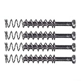 【Contenido del paquete】: Este juego incluye 4 tornillos y 4 resortes, tienes suficiente para completar tu configuración de guitarra. Consulta la imagen proporcionada para una representación visual de los artículos incluidos.