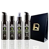 Homo Naturals Gesichtspflege-Set 4 Schritte – Geschenkbox für Männer – Gesichtspflege-Set für Männer – Männerkosmetik – Geschenke für Männer – 100% natürliche & BIO-Gesichtsbehandlung