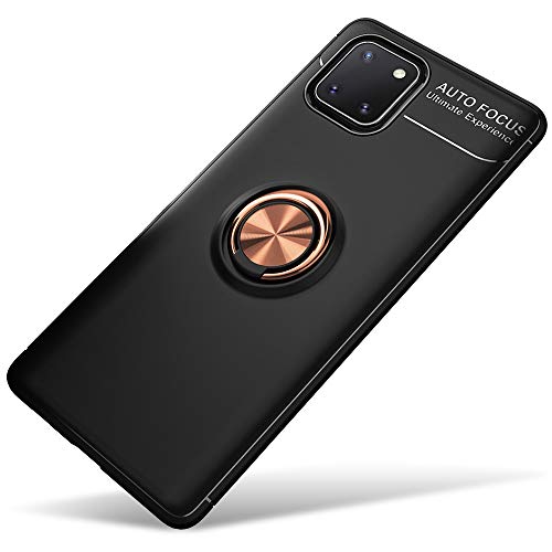 NALIA Custodia Con Anello Per Google Pixel 5: Protettiva, Supporto Magnetico Auto E Kickstand Girevole 360° - Nero