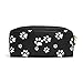 Produktbild Linomo Federmäppchen Hund Pfote Druck Mäppchen reißverschluss Federtasche leder Schüleretui Bleistift Beutel klein Kosmetiktasche MakeUp Tasche für mädchen teenager junge kinder