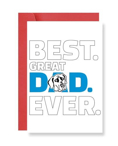 ysmile Funny Dog Dad Fathers Day Card, Greeting Card Gift from Son Daughter Wife for Dad Stepfather Grandpa