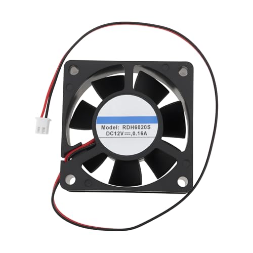 Briny River Ventilador de Refrigeración de 2 Pines RDH6020S 12 V 0,16 A para Módulo de Alimentación de Carcasa de Ordenador de 60 X 20 Mm