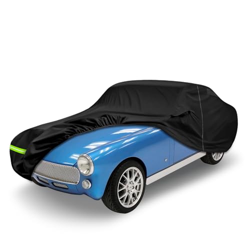 Image of Waterproof Car Cover Compatible with 1960-1979 MG Midget Convertible /Roadster Accessories, All Weather Classic Car Covers with Inner Cotton&Zipper Door for Snow Rain Protection
