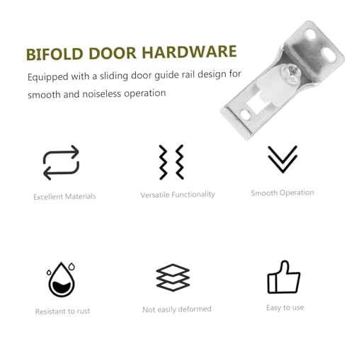 Kit de Herrajes para Puerta Bifold Holibanna 2 Juegos de Rodillos para Puerta Corredera Accesorio Pivote Ajustable para Fácil Instalación miniatura 3