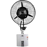 【APPLICATIONS】 Ce ventilateur brumisateur mural est spécialement conçu pour une utilisation en intérieur ou en extérieur, notamment pour les rassemblements en terrasse, les restaurants en terrasse, etc. Grâce à son vent rafraîchissant et à sa brume rafraîchissante, votre famille et vos invités resteront au frais et à l'aise pendant les chaudes journées d'été.