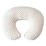 ESEN Nursing Pillow and Body Positioner for Breast Feeding and Bottle Feeding, Ultra Soft Baby Breastfeeding Pillows with Removable Nursing Pillow Cover for More Support for Mom and Baby (Beige)