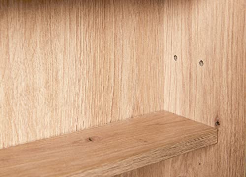 Inter Link Vitrine de Collection, Bois, Imitation chêne d'Artisan, 80 x 9,5 x 60 cm - Image 6