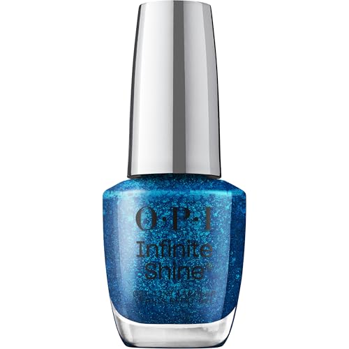 OPI Infinite Shine Kollektion Make 'Em Jelly - Dust the Competition, blauer Nagellack, Gel-Effekt, langanhaltend (15 ml)