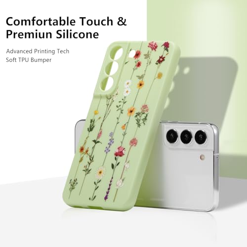 ZTOFERA Floral Case for Samsung Galaxy S22 5G,Cute Flower Pattern,Green by ZTOFERA - Used condition - Image 2