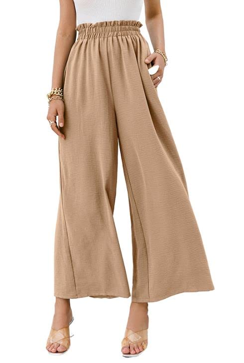 DinazahWomen's Lightweight Wide Leg Sweatpants High Waist Palazzo Pants Loose Fit Lounge Pajama Pant